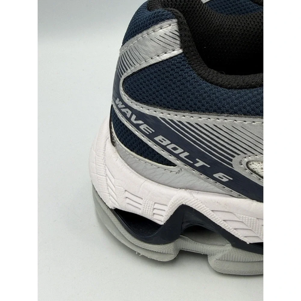 Mizuno Wave Bolt 6 Womens 9.5 Volleyball Shoes White Navy Silver 430224